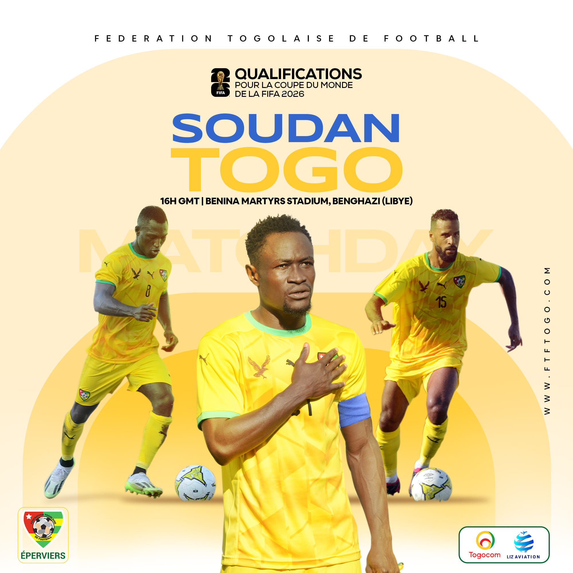 Élim Coupe du monde 2026 / J1: livestream du match Soudan vs Togo