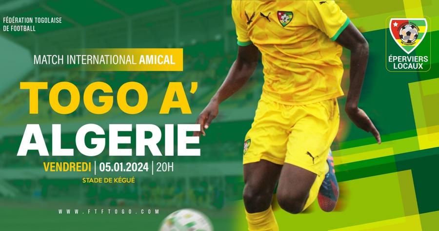 Livestream du match amical Togo A' vs Algérie