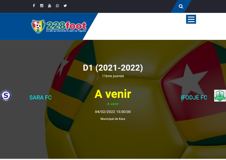 D1 2021-2022 / J-11: Sara FC vs Ifodjè en avancé ce vendredi