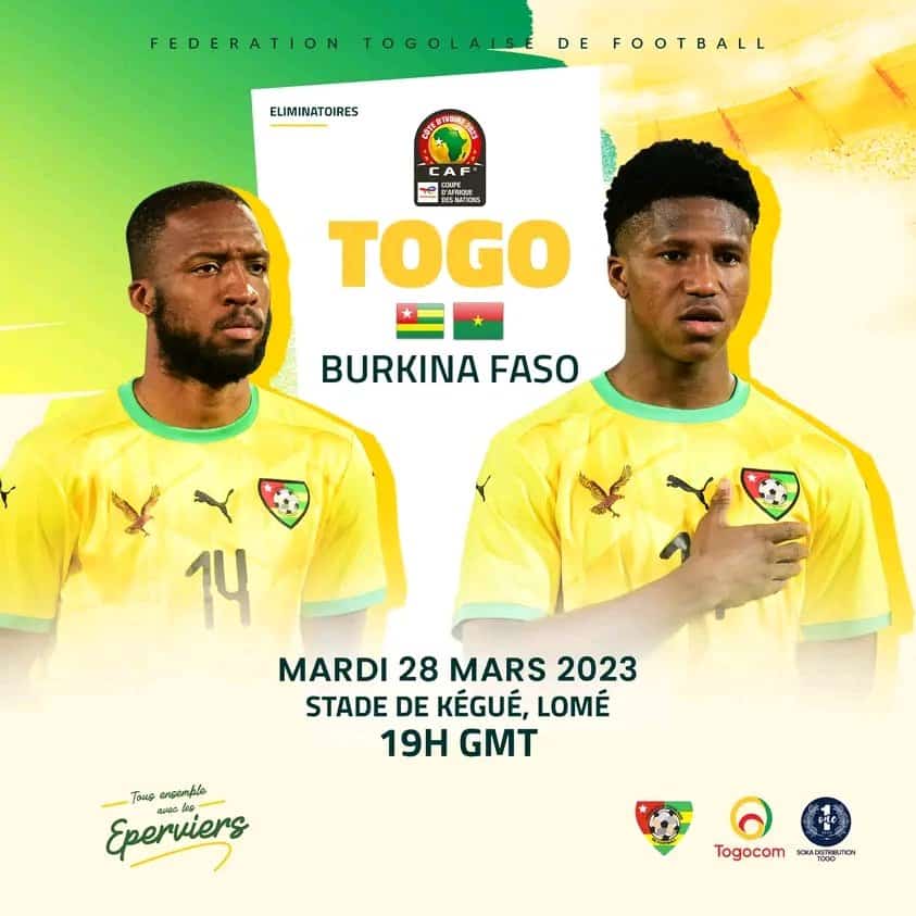 Eliminatoires CAN 2023 / J4: Lien du match Togo vs Burkina Faso