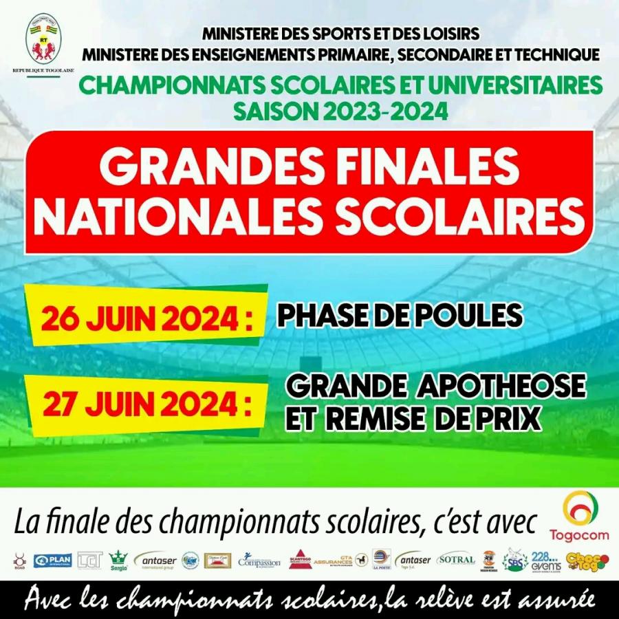 228Foot 228Foot-Programme complet de la grande finale nationale des championnats scolaires 2023-2024